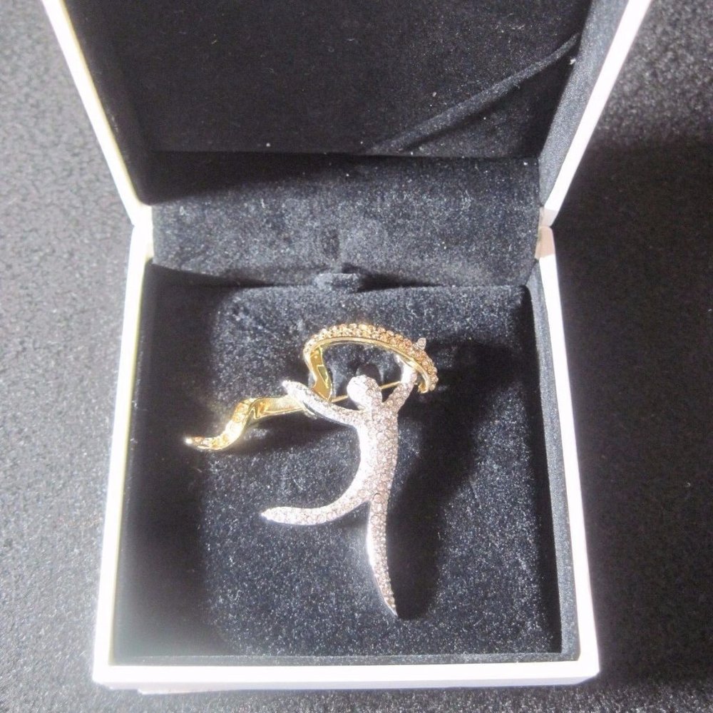 FLASH SALE Swarovski Swan Signed 2000 Celebrate the Spirit Joy Brooch